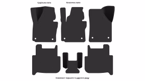 Килимки в салон Volkswagen Touran 1T 2003-2015 I покоління EU Minivan 5-ти місна - Фото 3