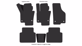 Килимки в салон Volkswagen Sharan (7N) 2010-2022 II покоління EU Minivan 7-ми місна - Фото 5