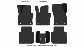 Килимки в салон Volkswagen Tiguan Mk2 2016-2020 II покоління US Crossover до рестайлінг 5-ти місна - Фото 2