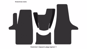 Килимки в салон Volkswagen T5 Transporter 2003-2015 V покоління EU VAN 4-х дверна 8/9-ти місна - Фото 2