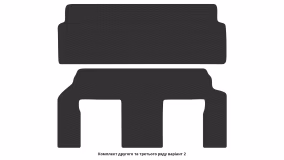 Килимки в салон Volkswagen Routan 2009-2014 I покоління EU Minivan 7-ми місна - Фото 3