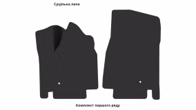 Килимки в салон Volkswagen Routan 2009-2014 I покоління EU Minivan 7-ми місна - Фото 5