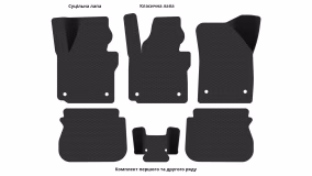 Килимки в салон Volkswagen Caddy (2K) 2015-2020 III покоління EU Minivan рестайлінг 4-х дверна 5-ти місна - Фото 6