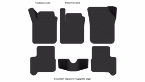 Килимки в салон Volkswagen Up! 2012-2023 I покоління EU Hatchback 3-х дверна - Фото 2