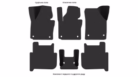 Килимки в салон Volkswagen Touran 1T 2003-2015 I покоління EU Minivan 7-ми місна - Фото 7