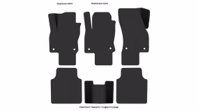 Килимки в салон Volkswagen Tiguan Allspace 2016-2024 II покоління US Crossover 7-ми місна - Фото 7