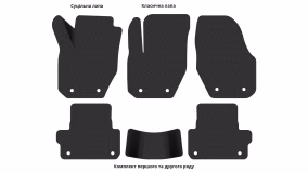 Interior mats for the Volvo XC60 2008-2017 I generation EU Crossover - Фото 3